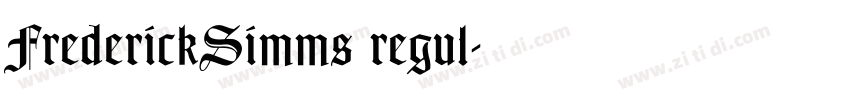 FrederickSimms regul字体转换